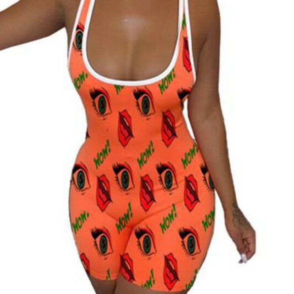 Bodycon Jumpsui Women's Bodysuit Rompe Size-XL - Picture 1 of 3